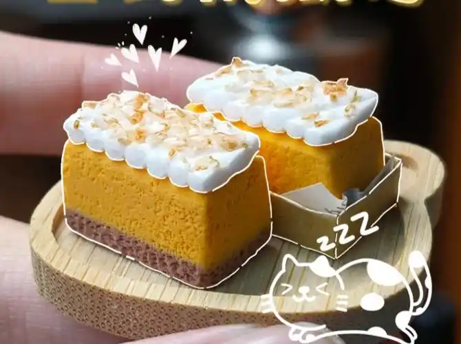 超轻粘土教程|日式南瓜挞