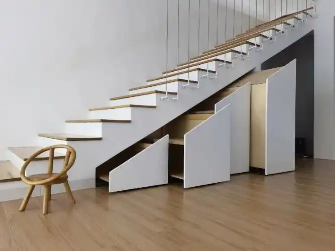 自制楼梯下的储物柜