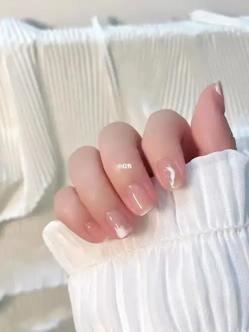 夏日冰透美甲高级感简约显白清新超美75