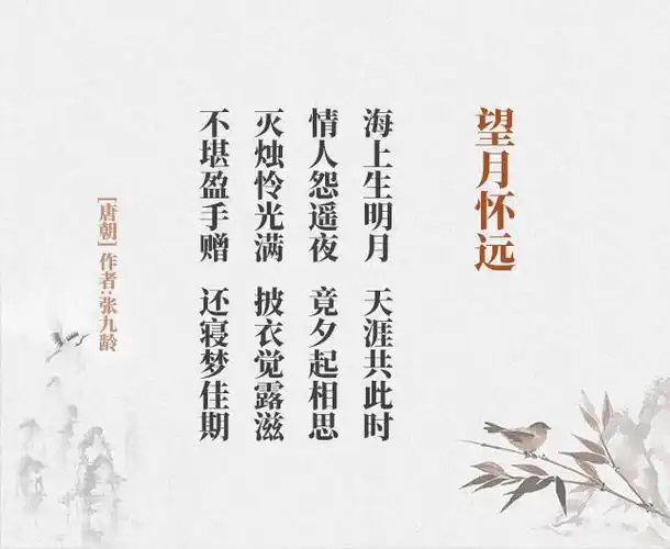 望月怀远古诗词作者张九龄翻译注解及赏析