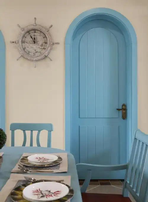 海德花园地中海风格的新家厨房地中海餐厅设计图片赏析