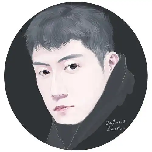 手绘一张黄景瑜人像