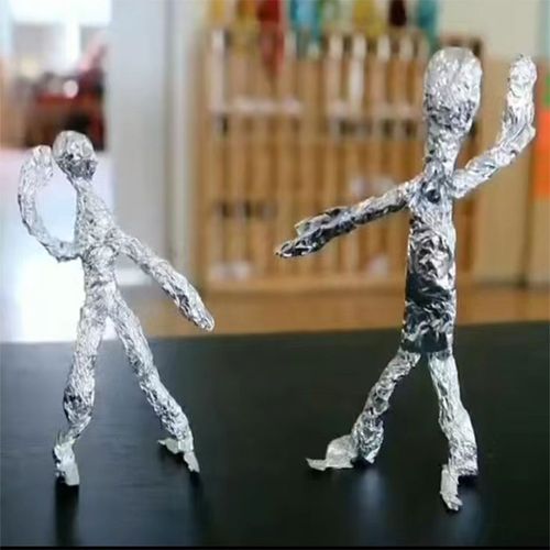 加大号幼儿园儿童学生做手工用锡纸太空车机器小人铝箔纸锡纸画花