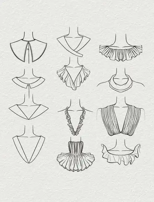 服装领型款式图合集_大赛_设计图_侵权