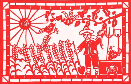 剪纸作品《小满》.三门峡市陕州区委宣传部供图