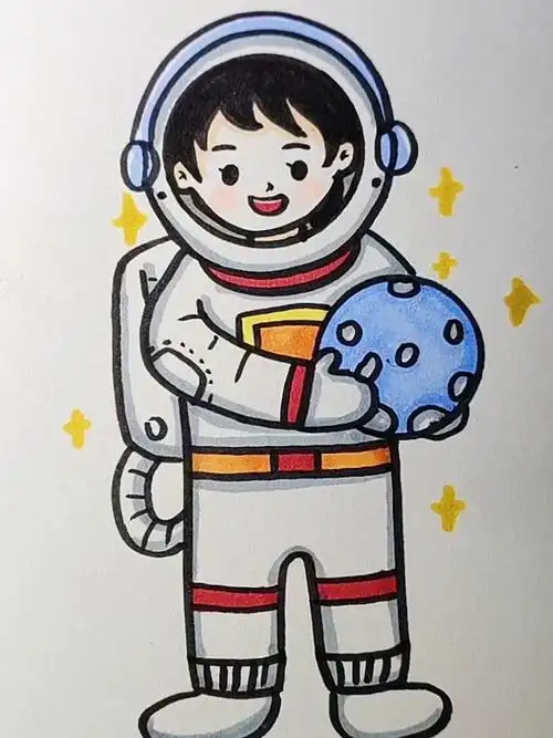 航天员简笔画