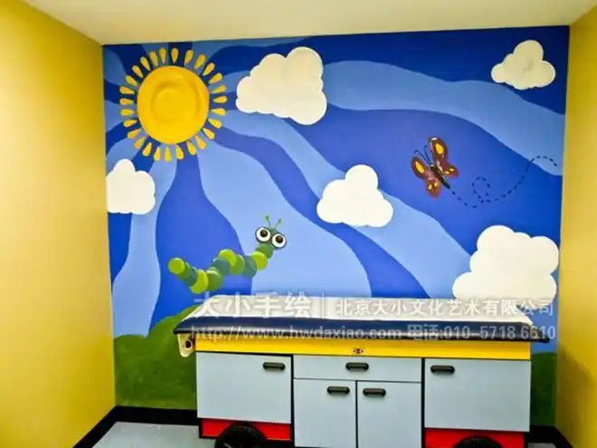 墙绘创意 >> 童笔梦画--儿童卡通墙体彩绘打造个性教室 这家儿童教育