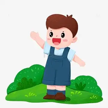 卡通手绘插画元素(3000x3000)psdpng倒茶沏茶的古风卡通少年(3000