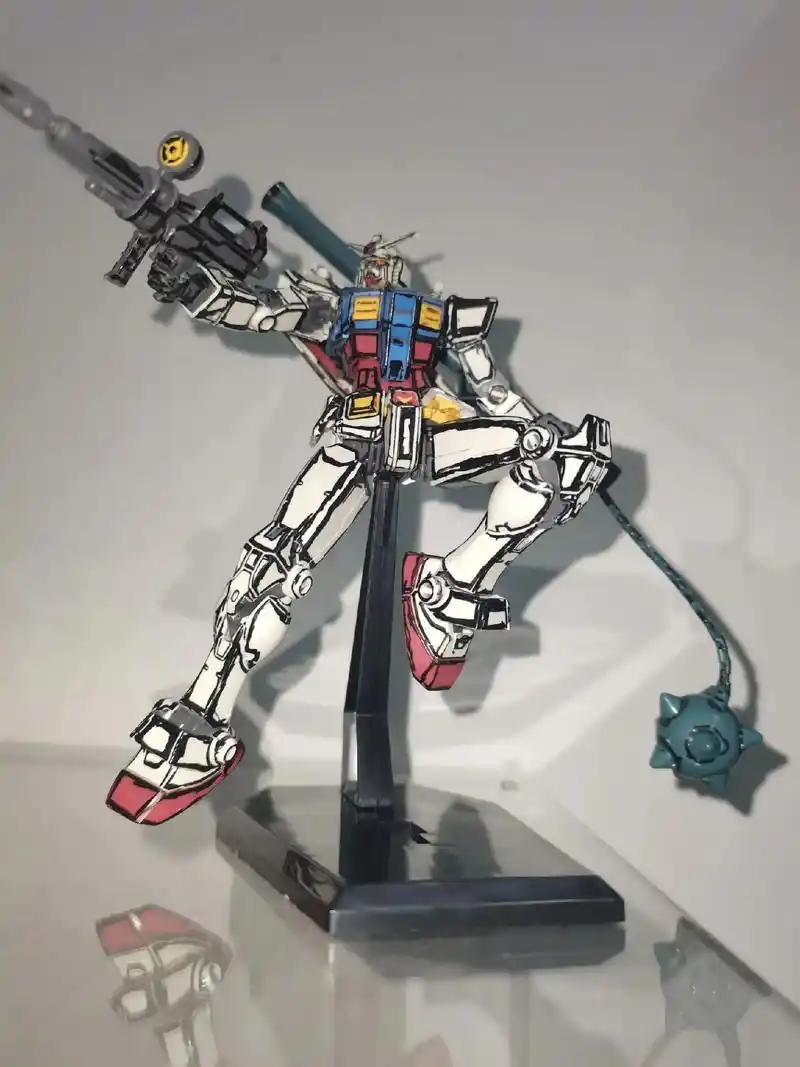 马克笔乱涂乱画记录.#高达 #高达模型 #rx78元祖高达  - 抖音