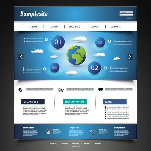 矢量网站图片-创意矢量现代信息网站页面设计素材-高清图片-摄影照片-