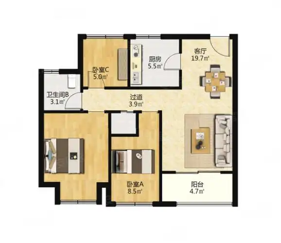 玉兰公馆自住装修20看房随时