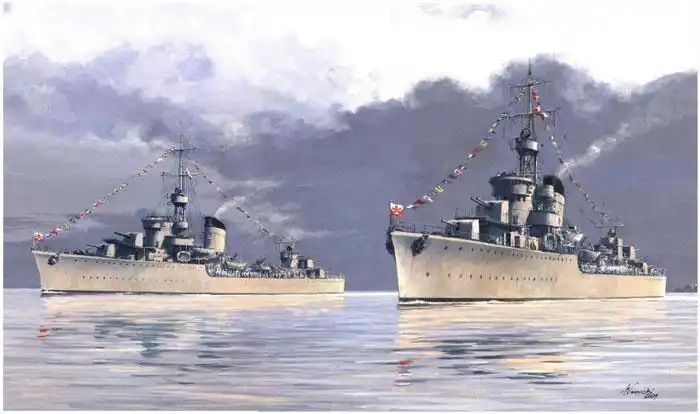 波兰海军从法国订购的"旋风"号驱逐舰(orp wicher)1938年波兰还计划从