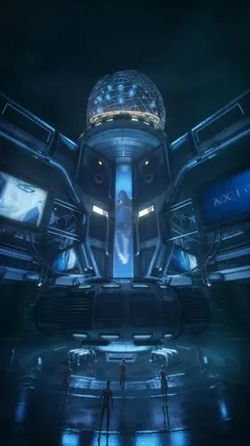 c4d未来科幻场景 赛博朋克 改造人 科幻基地 实验