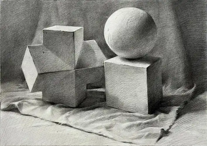 素描静物  #美术生  #美术生集训  #素描几何体  #素描石膏几何体
