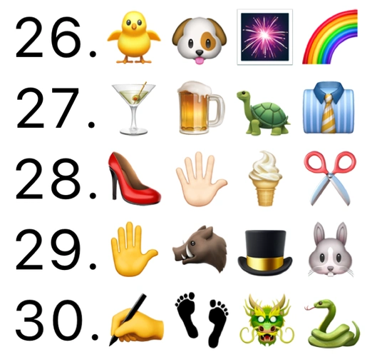 还除了一种新形式的emoji表情猜成语这样的猜谜形式,很适合线上来玩儿