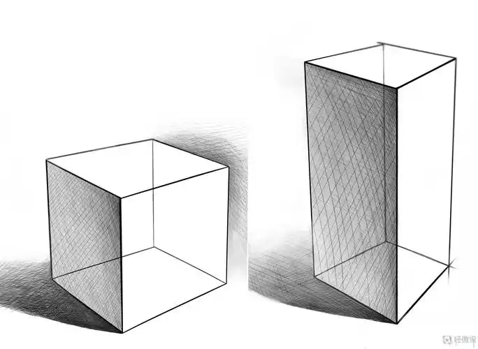 方体透视素描绘画素描基础入门训练