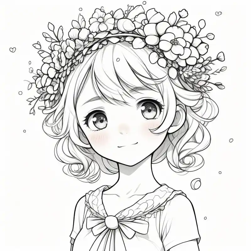 96 q版人物线稿头像大赏 99