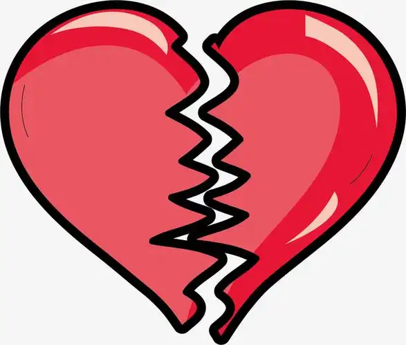 矢量图一颗分裂的心脏
