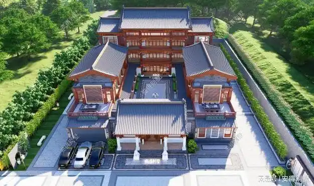 传承与创新端庄大气的3层中式四合院设计尽显华贵