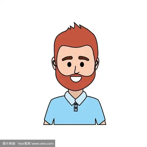 t恤,男人,头像,设计师,络腮胡子