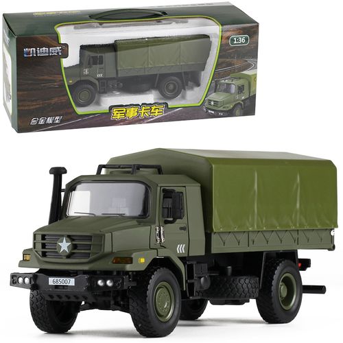 1/36军事越野运输卡车战术运兵车 仿真合金开门汽车模型玩具摆件