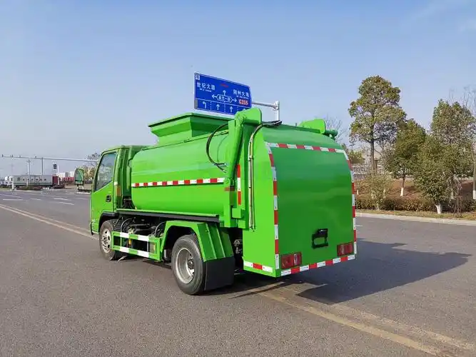 定制版环保绿凯马国六蓝牌4方餐厨垃圾车