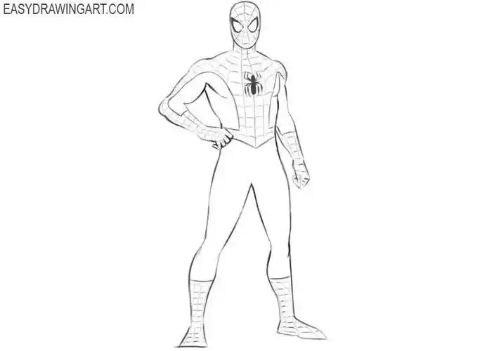 蜘蛛侠简笔画教程步骤图片 | 蜘蛛侠怎么画简单又帅