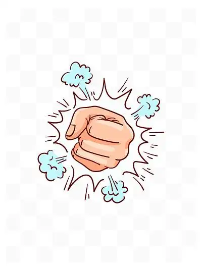 卡通手绘拳头png免抠 i>素 /i> i>材 /i>