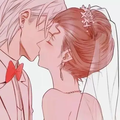 『动漫情侣婚纱头像』你是年少的欢喜 也是余生的甜蜜