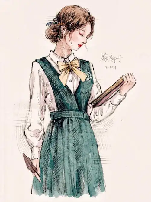 侧脸不太会 画的比较少,练习了一下_(:з」∠)_#速写  #速写人物