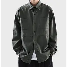 weissveyron春秋季美式纯棉工装衬衫