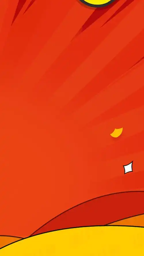 橘红色扁平化h5背景