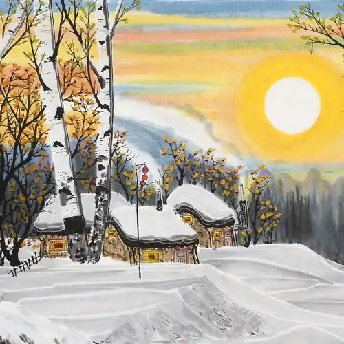 何一鸣 四尺《瑞雪丰年》 冰雪画派画家 师从于志学