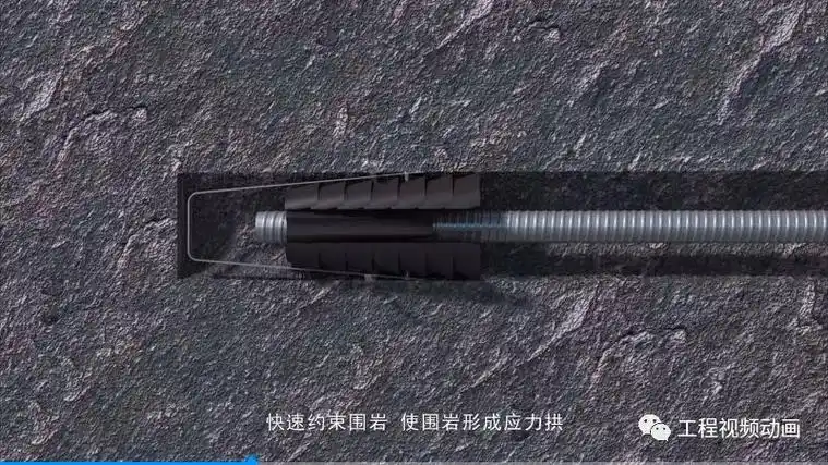 3d精品动画,ye锚杆施工工艺及工装详解施工演示!