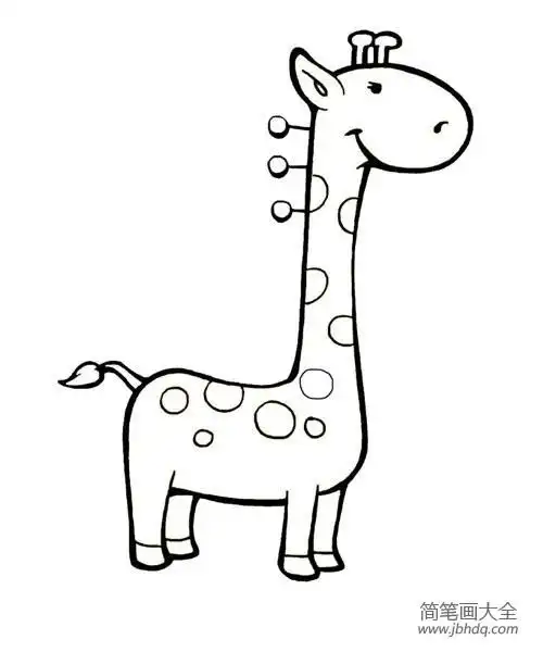 动物简笔画长颈鹿简笔画画法