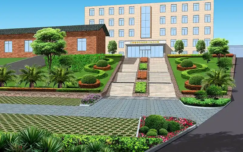 昆明有色地质局312队办公楼前绿化设计 - 云南晴川园林景观工程有限