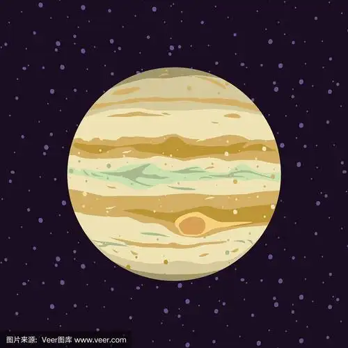 卡通的木星太阳系行星