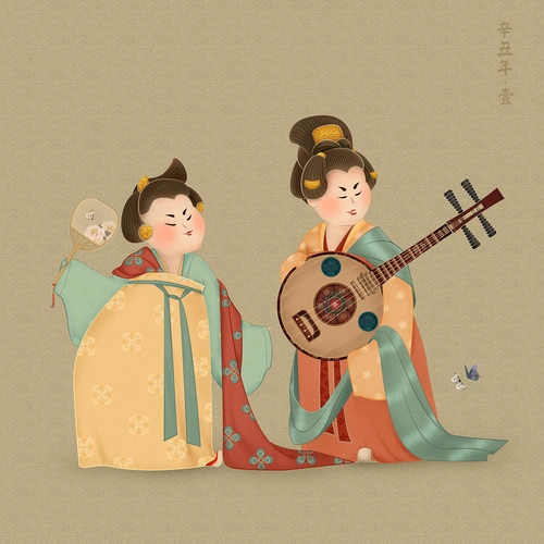 【插画练习】唐朝仕女-国风插画