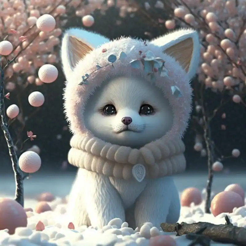 呆萌可爱的小狐狸头像