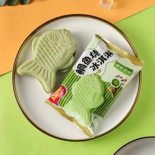 阿波罗鲷鱼烧冰淇淋88g 威化曲奇白桃/草莓樱花/抹茶红豆雪糕 曲奇