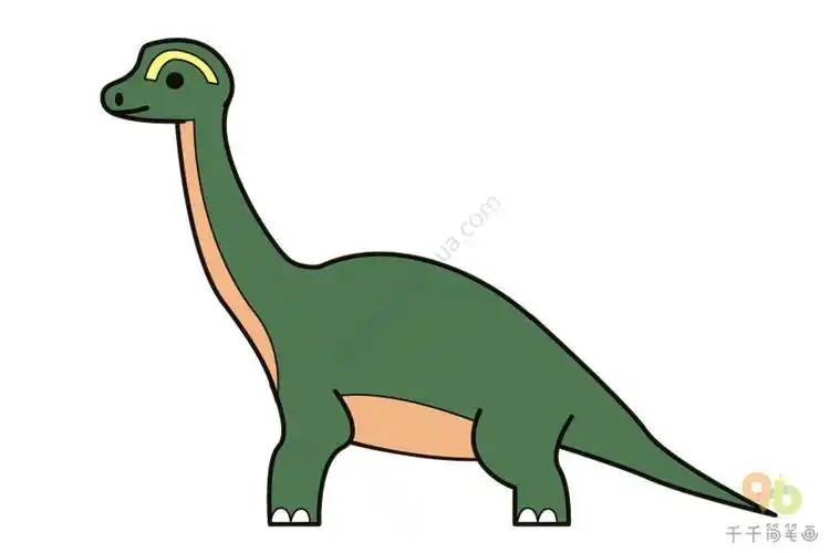 儿童简笔画恐龙腕龙