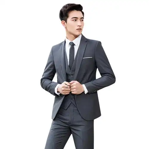 骄克雄狮(jankeleone)西服套装男士青年上班面试职业装三件套商务正装