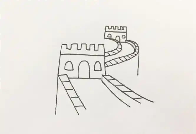 长城风景简笔画长城简笔画画法长城简笔画怎么画长城简笔画怎么画首页