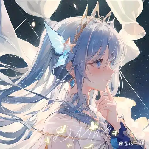 蓝色动漫女生头像 78梦幻有意境78颜值绝美      作者一只大毛毛