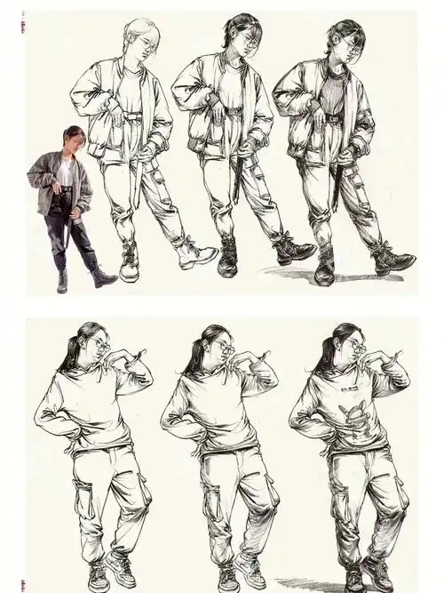 单人速写范画步骤分享