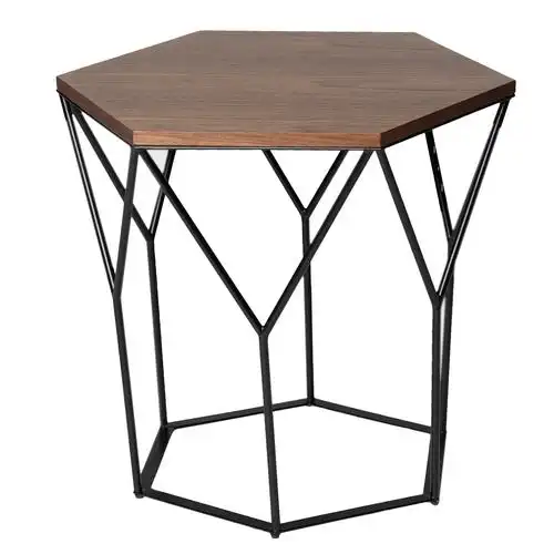 热卖家居客厅六角形桌子家具金属铁