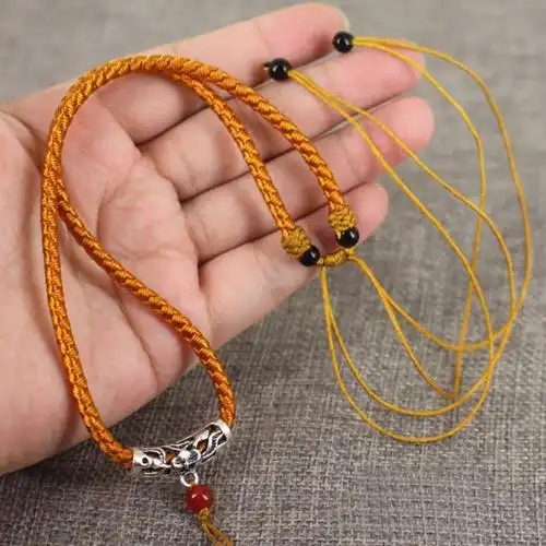 手工编织项链绳玉佩吊坠挂绳男女士挂脖和田玉挂件绳