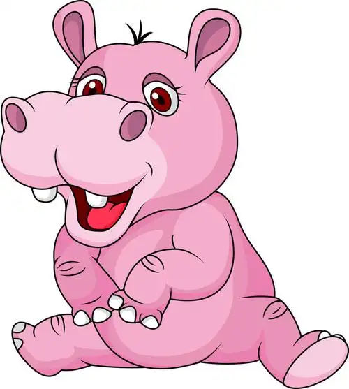 可爱河马卡通,可爱河马卡通