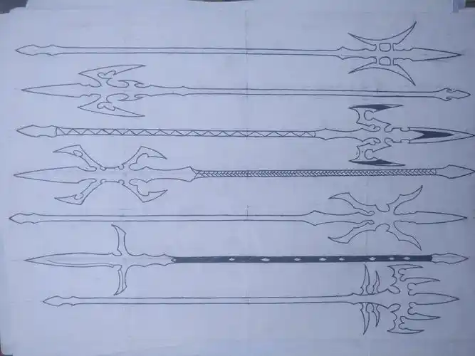 兴趣 绘画 冷兵器手绘11