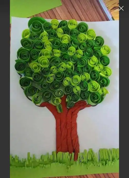 幼儿美工制作——春天的树